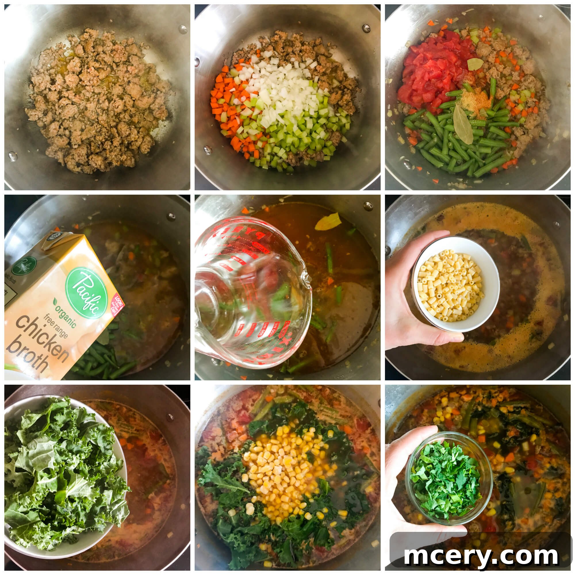 Hearty Italian Sausage and Kale Soup 4 step by step on how to make sausage and kale soup recipe
