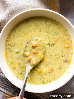Broccoli Potato Soup Recipe Card Image