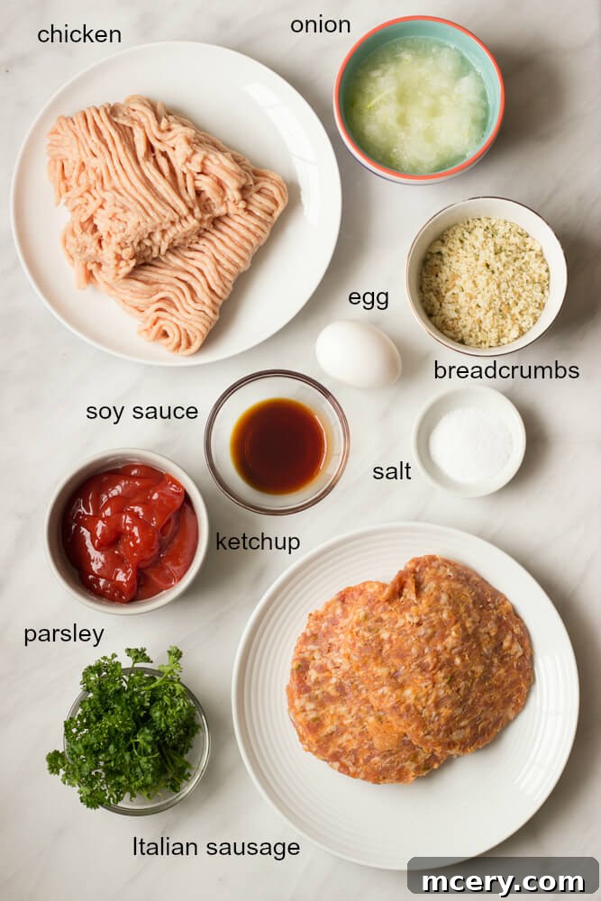 Savory Chicken Loaf Minis 3 ingredients for mini chicken meatloaves
