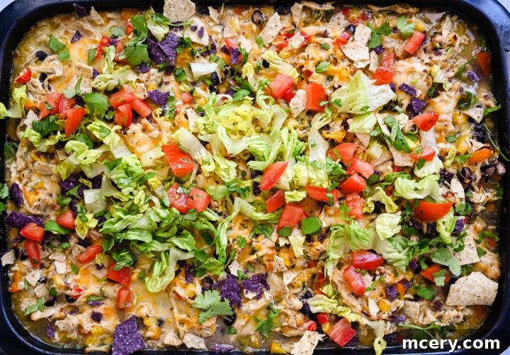 serving chicken taco casserole