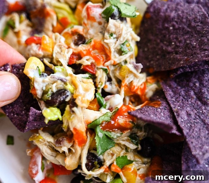 chicken taco casserole with toppings