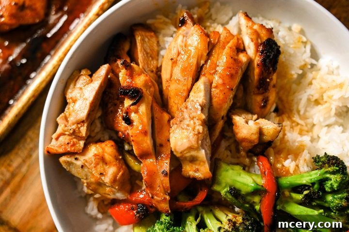 Plate of Honey Garlic Chicken Thighs